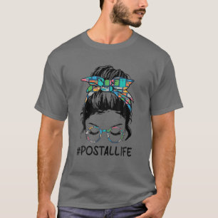 Great Postlife Mama Leopard Messy Bun Mütter Da T-Shirt