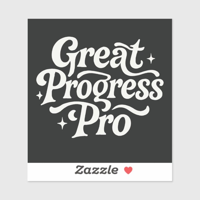 Great Progress Pro" Motivational Sticker  (Blatt)