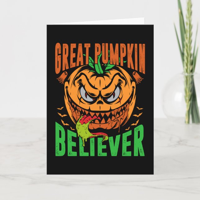 Great Pumpkin Glaube Karte (Vorderseite)