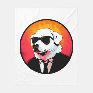 Great Pyrenäen Dog Businessman Fleecedecke