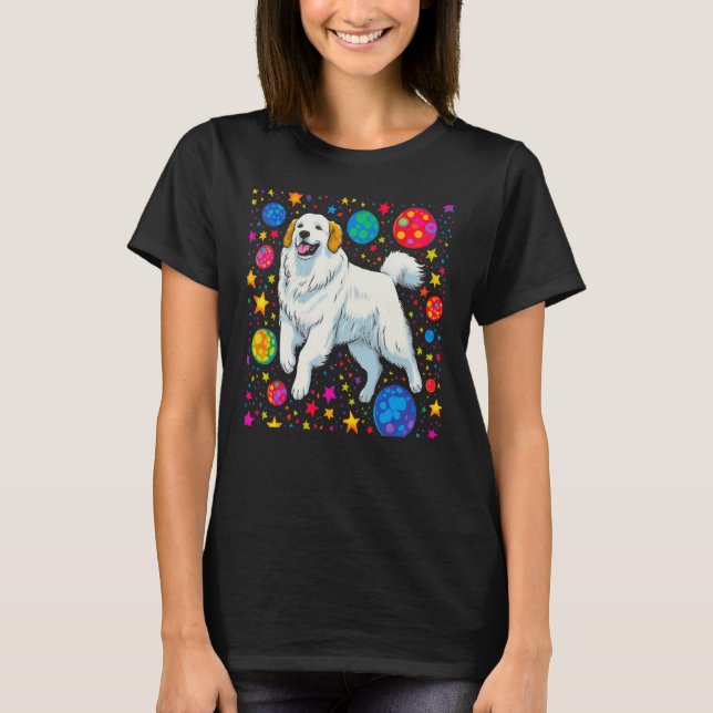 Great Pyrenäen Dog Space T-Shirt (Vorderseite)