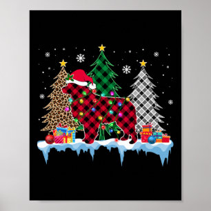 Great Pyrenäen Dog Tree Weihnachtsbeleuchtung Weih Poster
