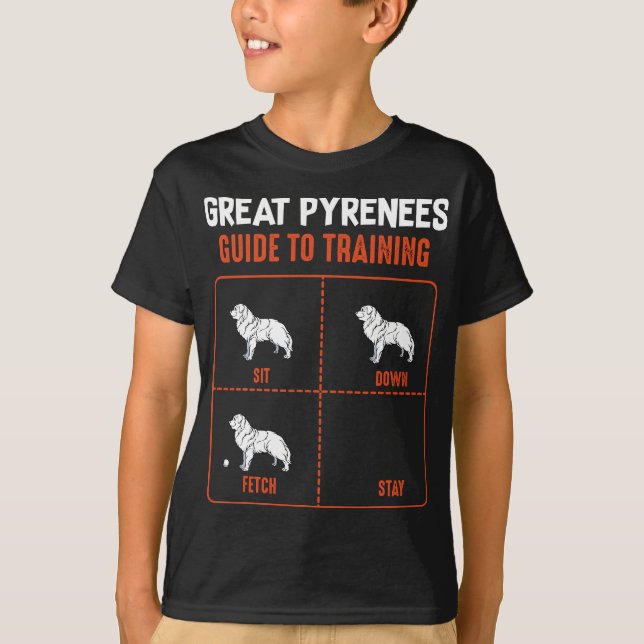 Great Pyrenäen Guide to Training Funny Dog Pet Lov T-Shirt (Vorderseite)