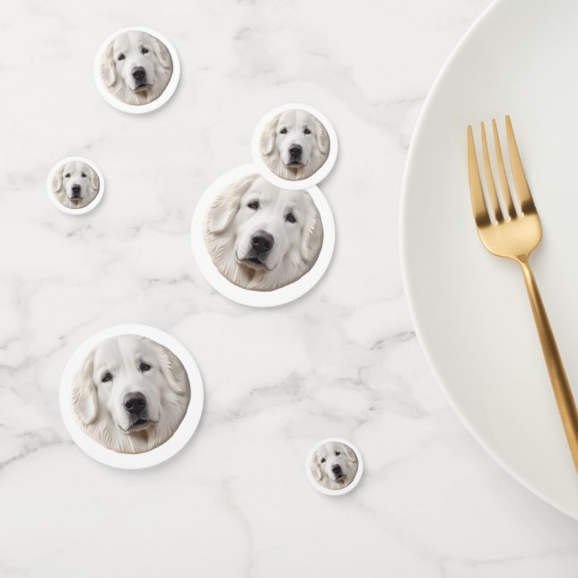 Great Pyrenäen Hund 3D Inspiriert Konfetti (Gruppe)
