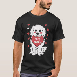 Great Pyrenäen Hund Valentinstag Freie Kisses T-Shirt