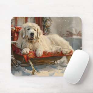 Great Pyrenäen Hund Weihnachten Feierliche Mousepad