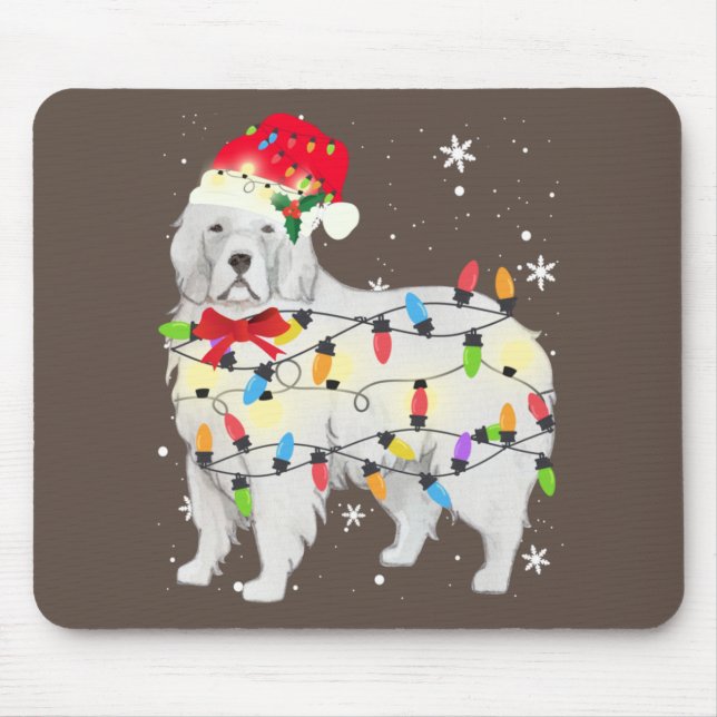Great Pyrenäen Hund Weihnachten Weihnachten Weihna Mousepad (Vorne)