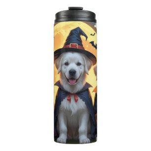 Great Pyrenäen Hunde Pumpkin Halloween Funny Thermosbecher