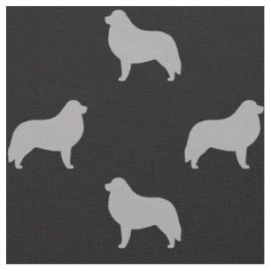 Great Pyrenäen Hunde Silhouetten Muster Stoff