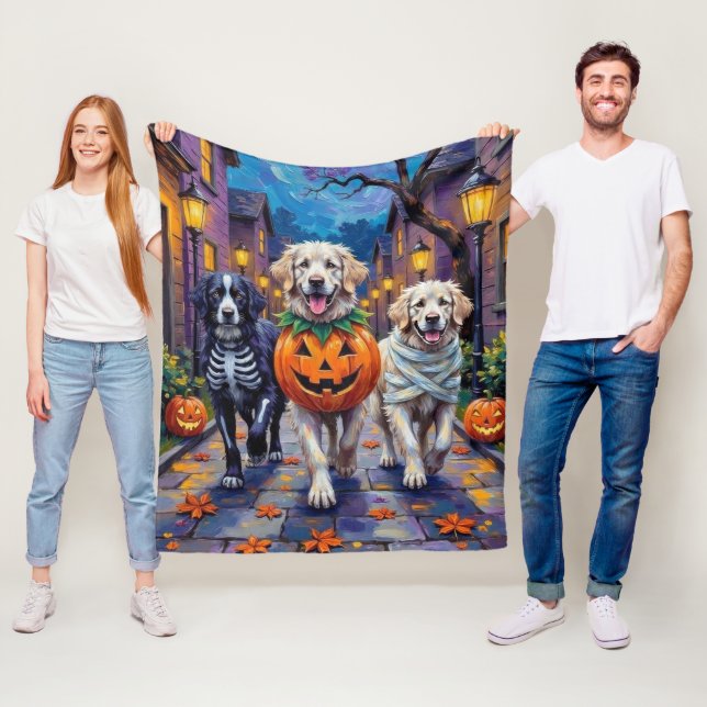 Great Pyrenäen Trick-or-Treating Halloween-Kostüm Fleecedecke (Beispiel)