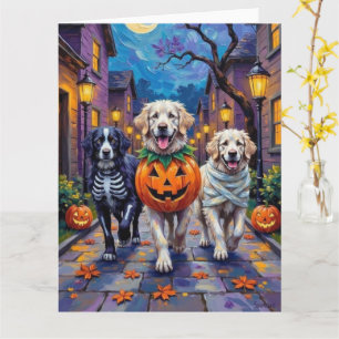 Great Pyrenäen Trick-or-Treating Halloween-Kostüm Karte