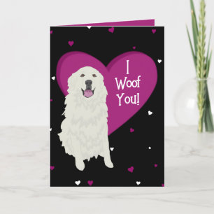 Great Pyrenäen Valentinstag Dankeskarte