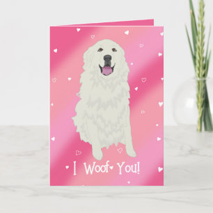 Great Pyrenäen Valentinstag Dankeskarte