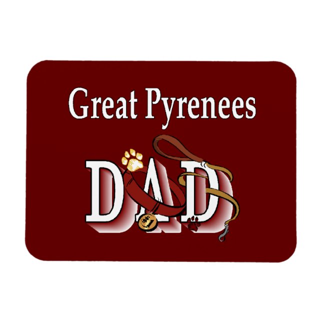 Great Pyrenäen VATER Magnet (Horizontal)