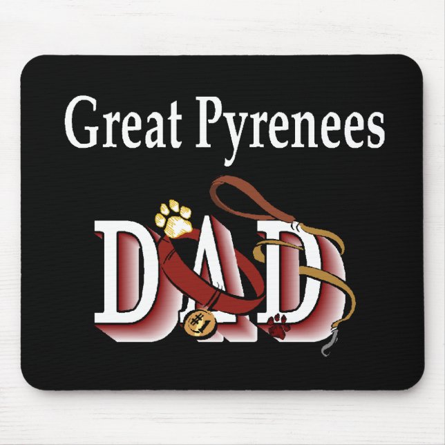 Great Pyrenäen VATER Mousepad (Vorne)