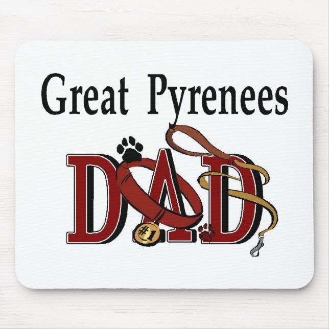 Great Pyrenäen VATER Mousepad (Vorne)