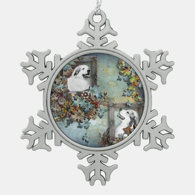 Great Pyrenäen Weihnachten Snowflake Ornament - Bl (Vorderseite)