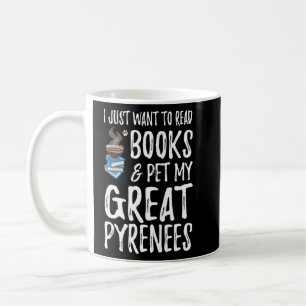 Great Pyrenees Avid Book Reader Book Funny Dog Mam Kaffeetasse
