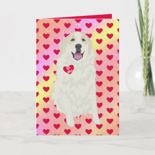 Great Pyrenees Badger Markings Valentinstag Dankeskarte