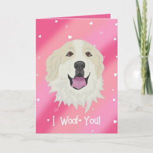 Great Pyrenees Badger Markings Valentinstag Dankeskarte
