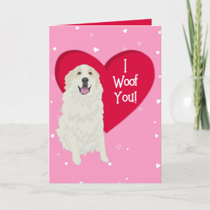 Great Pyrenees Badger Markings Valentinstag Dankeskarte
