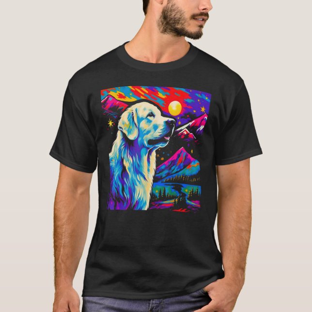 Great Pyrenees Dog Art T-Shirt (Vorderseite)