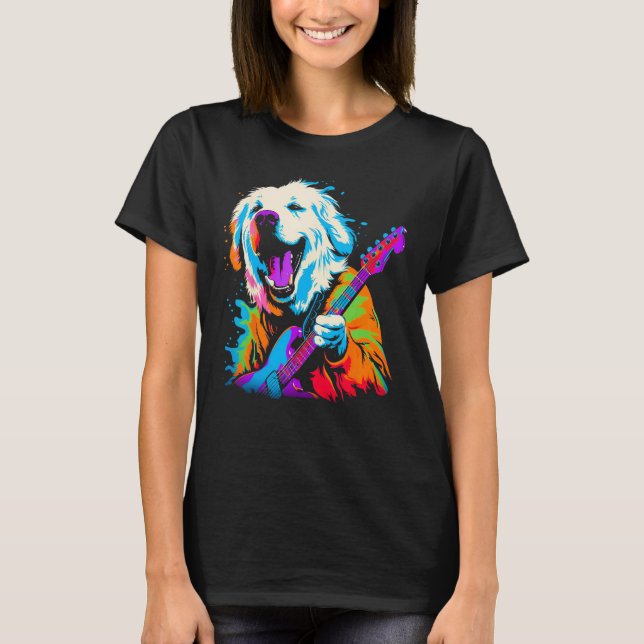 Great Pyrenees Dog Guitar T-Shirt (Vorderseite)