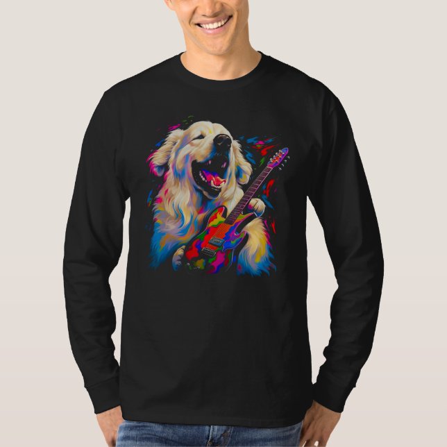 Great Pyrenees Dog Musician T-Shirt (Vorderseite)