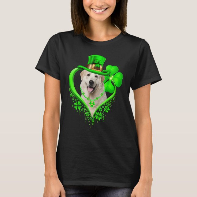 Great Pyrenees Dog St Patricks Day Lover Irish Sha T-Shirt (Vorderseite)