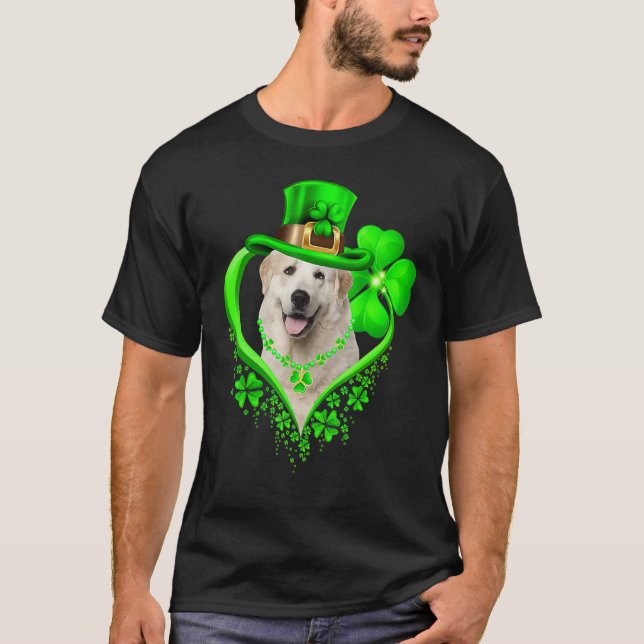 Great Pyrenees Dog St Patricks Day Lover Irish Sha T-Shirt (Vorderseite)