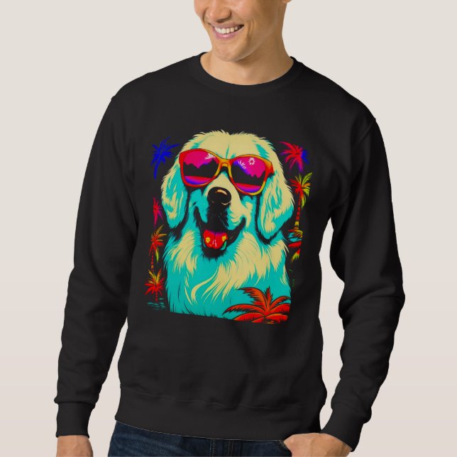 Great Pyrenees Dog Summer Party Sweatshirt (Vorderseite)