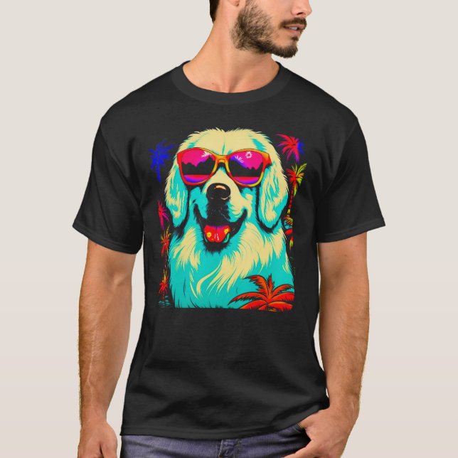 Great Pyrenees Dog Summer Party T-Shirt (Vorderseite)