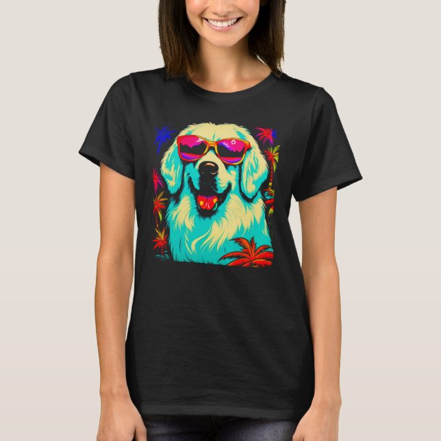 Great Pyrenees Dog Summer Party T-Shirt (Vorderseite)