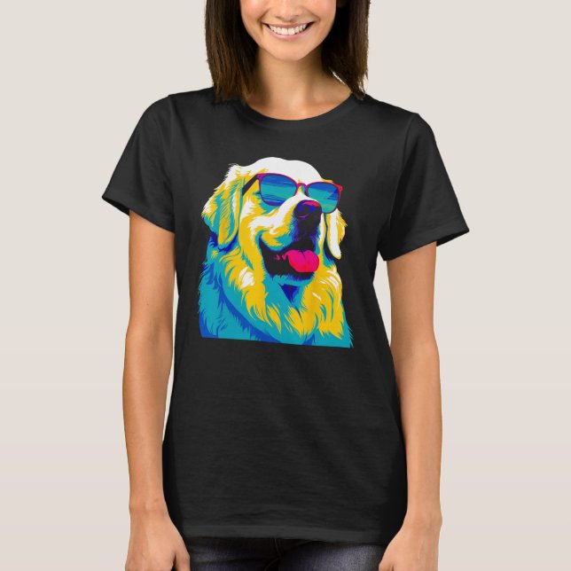 Great Pyrenees Dog Sunglasses T-Shirt (Vorderseite)