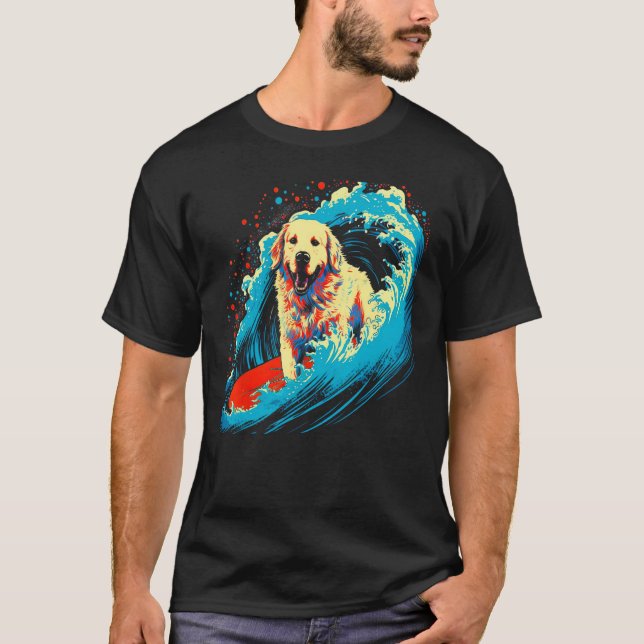 Great Pyrenees Dog Surf T-Shirt (Vorderseite)