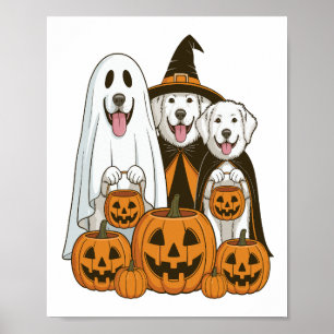 Great Pyrenees Hund Geist Hexe Halloween passend  Poster