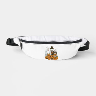 Great Pyrenees Hund Geisterhexe Halloween passend Bauchtasche