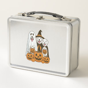 Great Pyrenees Hund Geisterhexe Halloween passend  Metall Brotdose
