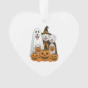 Great Pyrenees Hund Geisterhexe Halloween passend Ornament