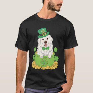 Great Pyrenees Hund St. Patricku2019s Tag Shamrock T-Shirt