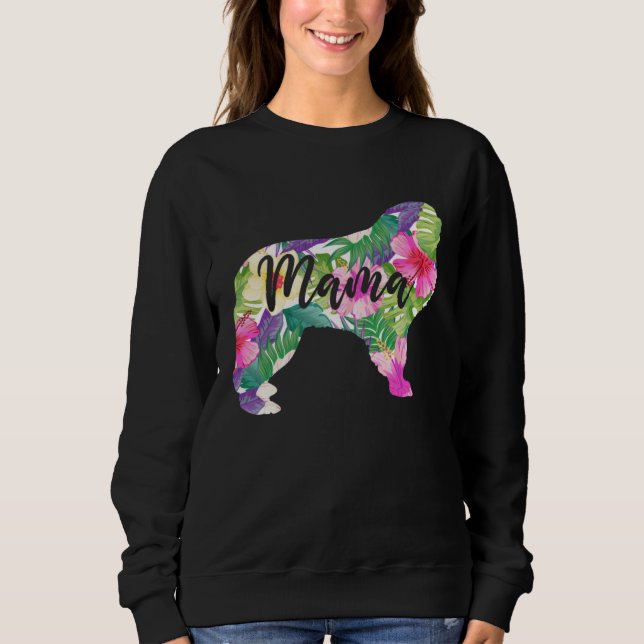 Great Pyrenees Mama Mom Flowers Mother s Day Sweatshirt (Vorderseite)