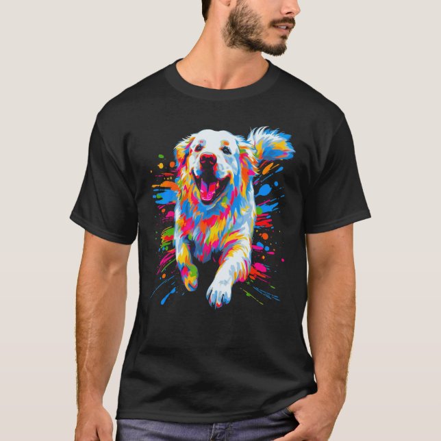 Great Pyrenees Pop Art T-Shirt (Vorderseite)