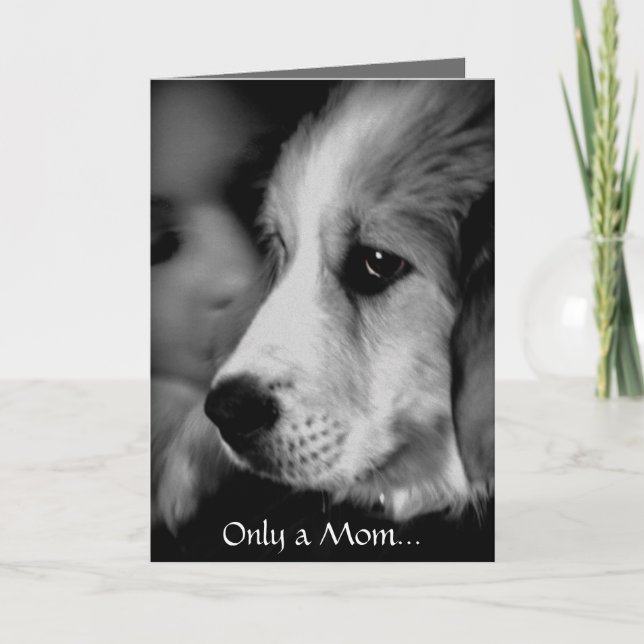 Great Pyrenees Puppy Mother Day Card Karte (Vorderseite)