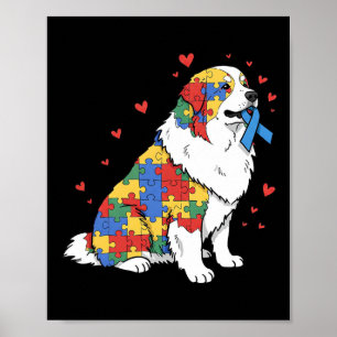 Great Pyrenees Puzzle Autismus-Bewusstsein Autisti Poster