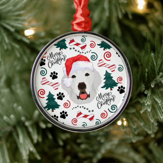Great Pyrenees Santa Christmas Ornament Keepsake (Baum)