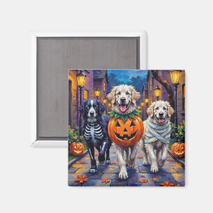 Great Pyrenees Süßigkeiten-oder-Saures-Halloween-K Magnet