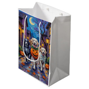 Great Pyrenees Süßigkeiten-oder-Saures-Halloween-K Mittlere Geschenktüte