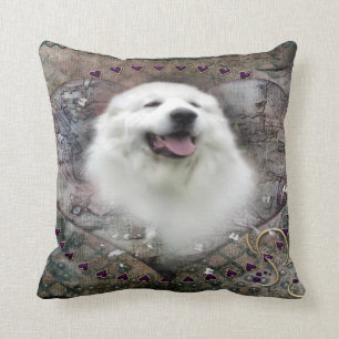 Great Pyrenees Throw Kissen - "Beautiful Benny"