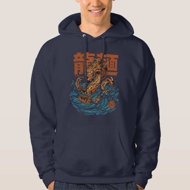 Great Ramen Dragon off Kanagawa Hoodie (Vorderseite)