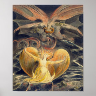 Great Red Dragon von William Blake Poster